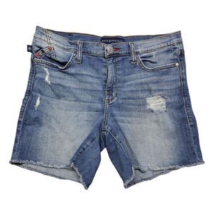 Rock & Republic Jean Cut Off Shorts Women 12 Blue Patriotic
